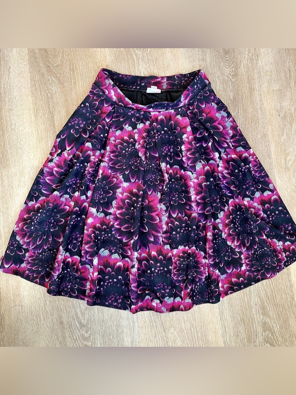 Lularoe Madison Skirt purple flowers